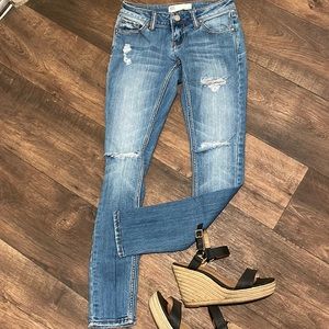 RSQ Ibiza skinny ripped blue denim jean